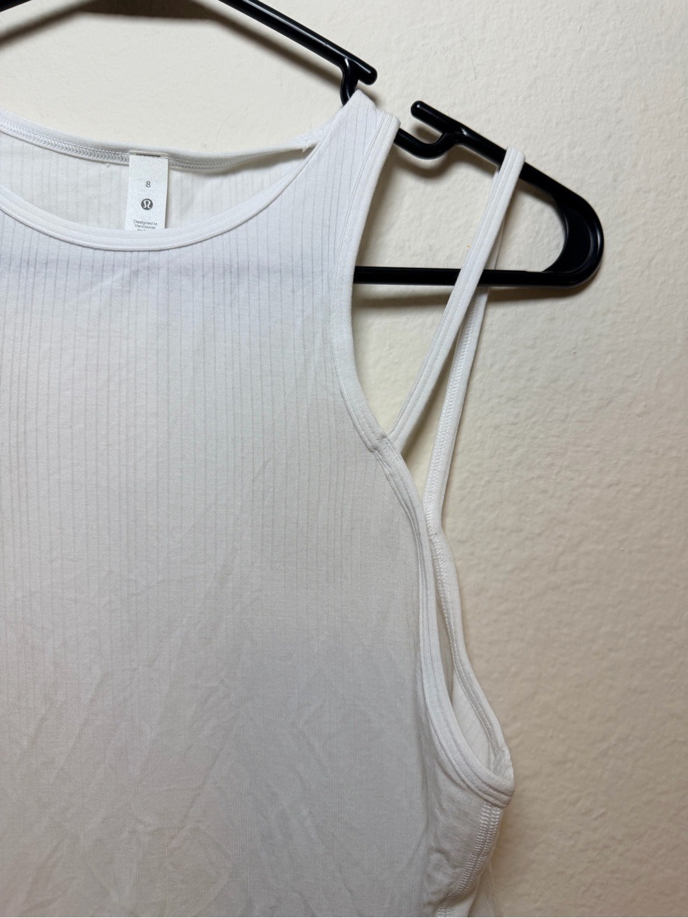 Lululemon White Ribbed Modal Silk Tank Top Size 8 NWOT - Picture 9 of 12